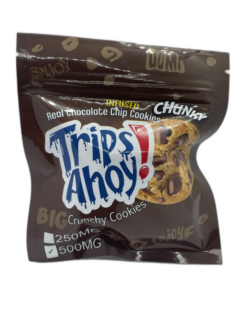 trips ahoy crunchy cookies close-up on a white background